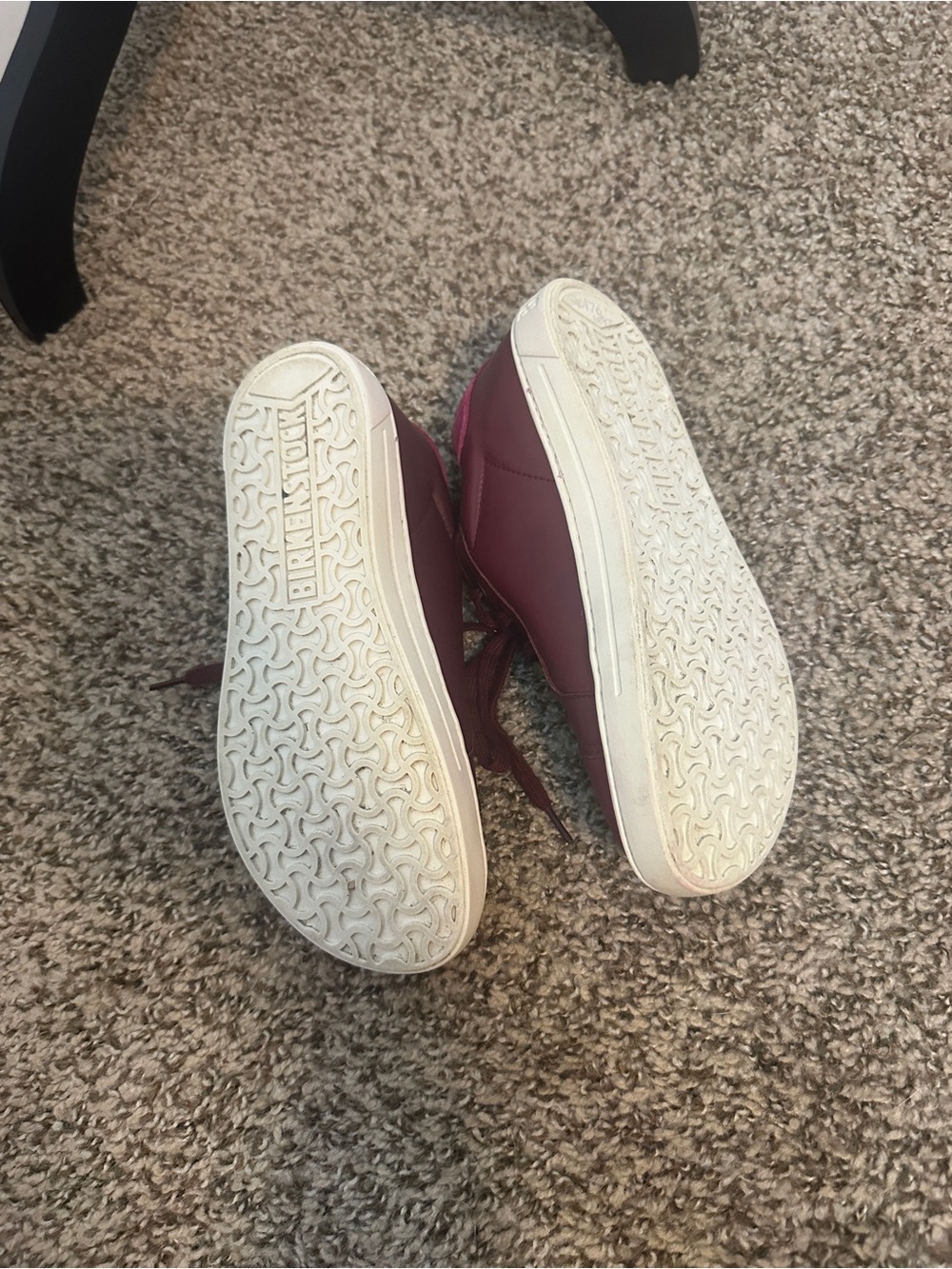 Birkenstock Bend Low Sneaker Girl’s 34 Burgundy Wine Leather Lace-Up Casual Shoe - Picture 6 of 6